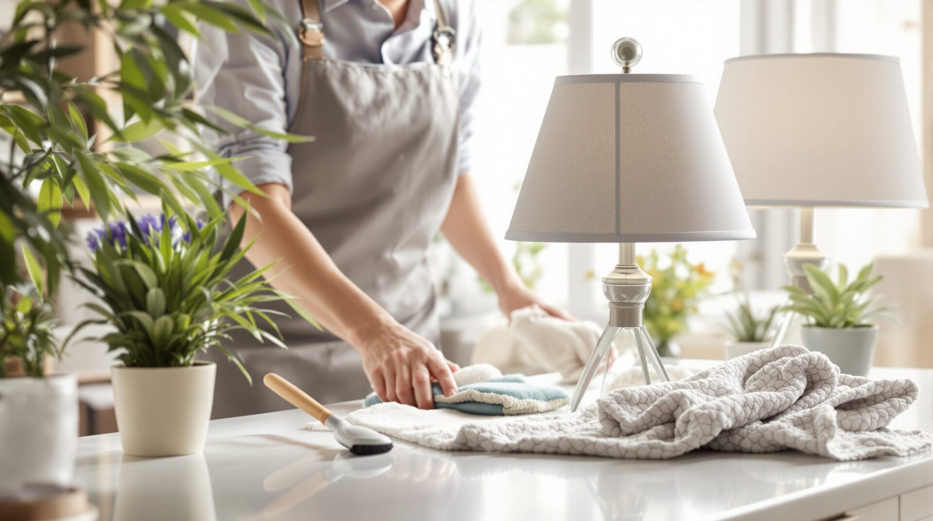 nettoyage abat jour tissu