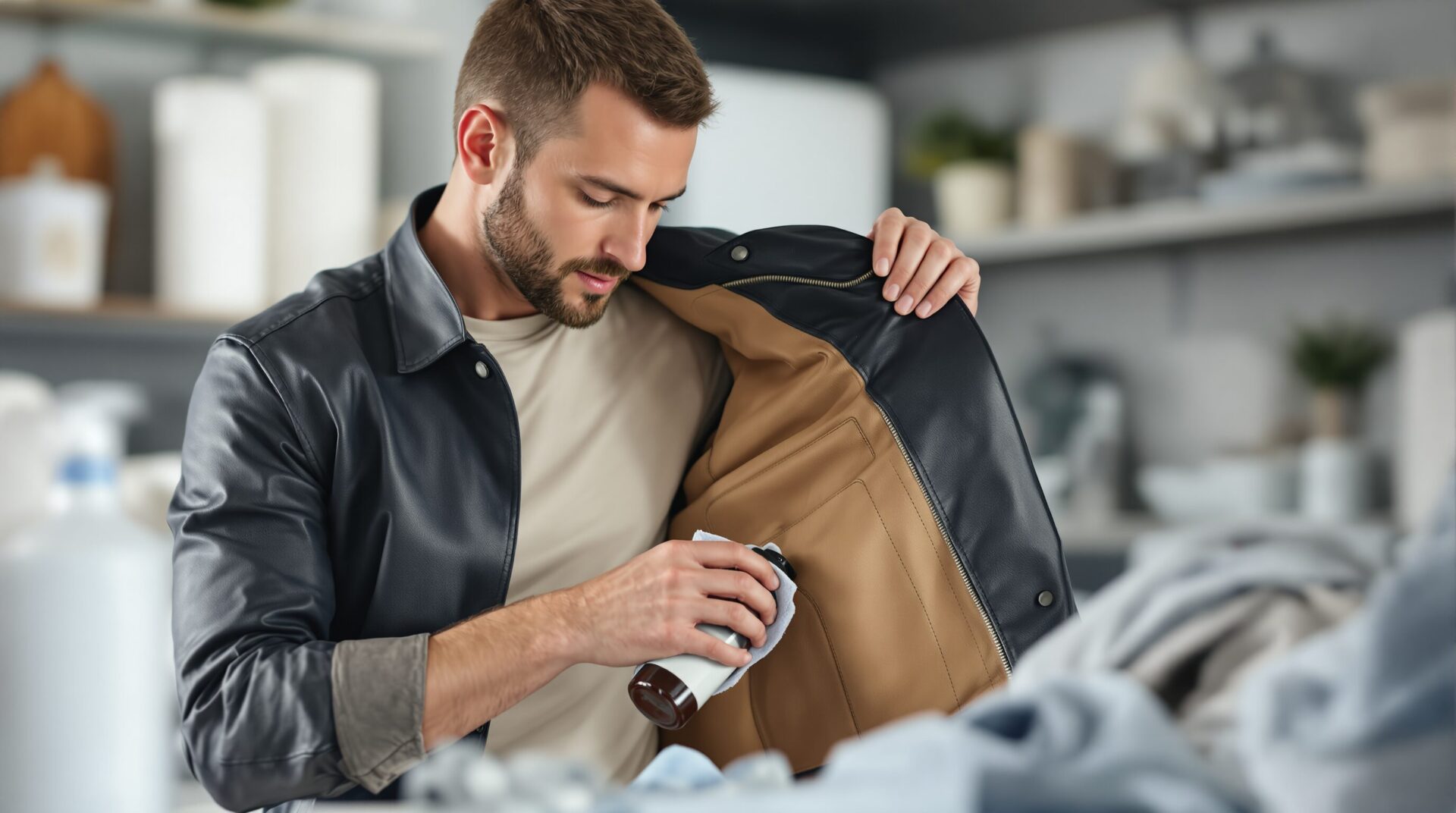 comment laver l'intérieur d'une veste en cuir