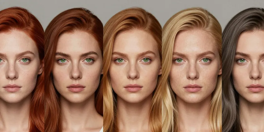 couleur de cheveux pour yeux vert et peau claire