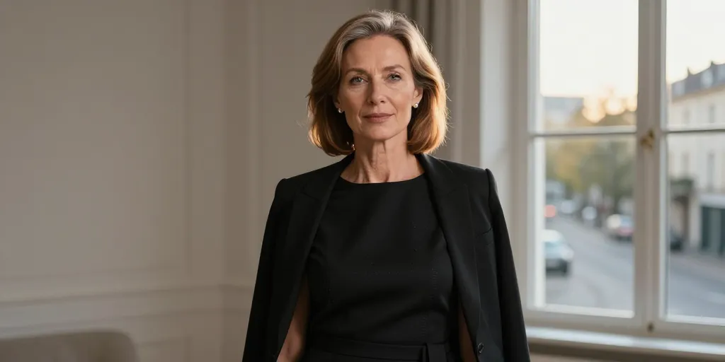 comment porter robe noire à 50 ans