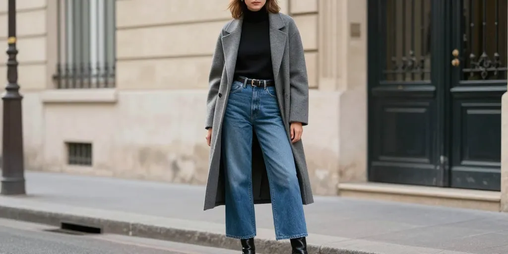 look jean large femme hiver
