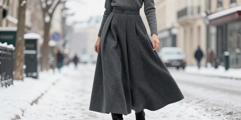 jupes longues femme hiver